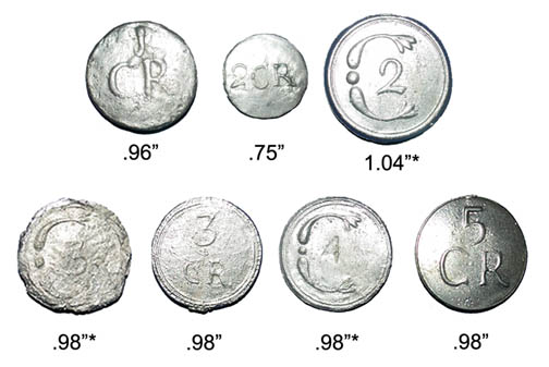 Connecticut Regiments c.1781 buttons